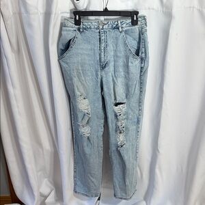 Vanilla Star Light Blue Distressed Boyfriend Jeans